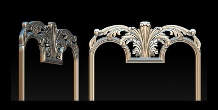 mirror classical carved frame carving vintage antique silver baroque modern reflection rococo furniture misc ornament decoration pictureframe acccesory picture deco architectural details 3d print model - Mito3D