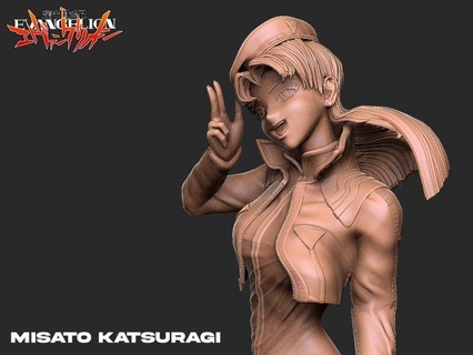misato evangelização mulher anime character manga meninas Shinji estatuetas Asuka katsuragi rei figuras açao figura eva01 eva02 3d print model - Mito3D