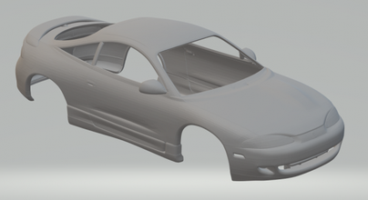 mitsubishi eclipse fundido presión ruedas calientes espacio tragamonedas slot car caliente juguetes coche vehiculo 3dpirnt impresión imprimible 3d print model - Mito3D