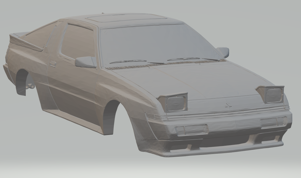 88 mitisubishi starion döküm hotwheels yuvası slotcar araba süper coupe wrc ralli rallye 3D print model - Mito3D