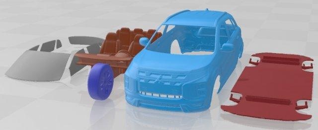 mitsubishi asx outlander sport 2020 printable car automotive slot scalextric tamiya rc miniz hobby micro diecast 3d print model - Mito3D