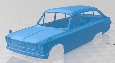 mitsubishi colt 1000f 1966 printable body car slot scalextric tamiya rc miniz hobby micro 3d print model - Mito3D