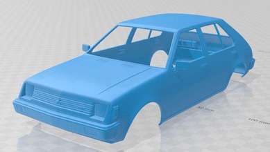 mitsubishi colt 1978 imprimible cuerpo del coche ranura scalextric tamiya rc miniz hobby micro 3d print model - Mito3D