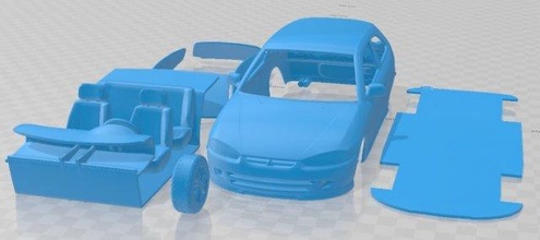 mitsubishi potro 1998 imprimible coche vehiculo 3d impresión modelo in automotor 3dexport espacio scalextric tamiya rc miniz pasatiempo micro 3d print model - Mito3D
