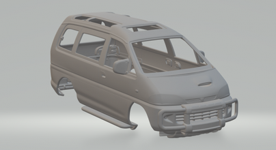 mitsubishi delica mk4 uzay dişli 94 3d yazdır model in araç 3dexport döküm sıcak tekerlekler tren h0 yuva araba slotcar rc rcmodel suv kamyonet yol 3d print model - Mito3D