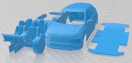 mitsubishi eclipse cruzar 2022 imprimible coche vehiculo espacio scalextric Tamiya rc miniz pasatiempo micro 3d print model - Mito3D