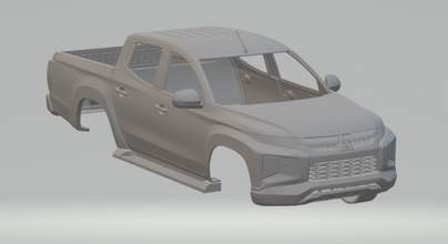 mitsubishi l200 equipe técnica táxi 2019 3d impressão modelo in veículo 3dexport diecast hotwheels quente rodas trem h0 fenda carro rc rcmodel caminhão picape suv vw 3d print model - Mito3D