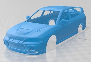mitsubishi lanceiro evolução 1997 imprimível corpo carro 3d impressão modelo in automotivo 3dexport fenda escalextrico tamiya rc miniz passatempo micro deriva 3d print model - Mito3D