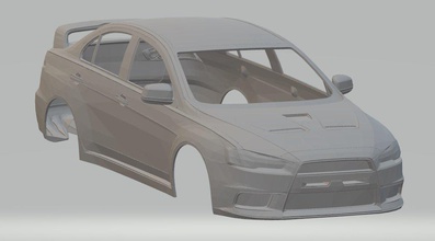 mitsubishi lanceiro evolução x 2009 imprimível corpo carro 3d impressão modelo in automotivo 3dexport fenda escalextrico tamiya rc miniz passatempo micro 3d print model - Mito3D