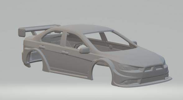 mitsubishi lancero carrera coche vehiculo vehículo fundido presión tragamonedas ruedas calientes miniaturas espacio impresión impreso caliente 3d print model - Mito3D