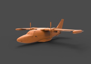 mitsubishi mu-2 3d print model in vehicle 3dexport marquise solitaire peacock lr1 lr mu2 mu airplane aircraft air lowpoly low-poly 3d print model - Mito3D