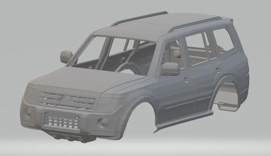 mitsubishi pajero imprimível corpo carro 3d impressão modelo in automotivo 3dexport 1 32 24 fenda escalextrico rc rastejante 3d print model - Mito3D