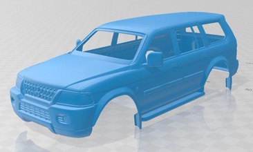mitsubishi pajero esporte 1996 imprimível corpo carro 3d impressão modelo in automotivo 3dexport fenda escalextrico tamiya rc miniz passatempo micro rastejante 3d print model - Mito3D