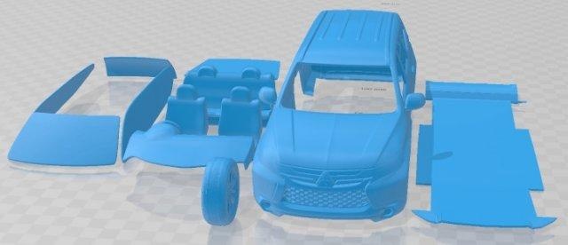 mitsubishi pajero sport 2019 stampabile macchina settore automobilistico fessura scalextric tamiya rc miniz passatempo micro 3d print model - Mito3D