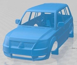 mitsubishi pajero tr4 2010 imprimible cuerpo coche vehiculo espacio scalextric Tamiya rc miniz pasatiempo micro 3d print model - Mito3D