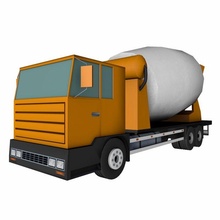 mixer truck 3d model in 3dexport trailer shipment lorry logistics delivery freight electronics silhouette package shipping transport vehicle car 3d print model - Mito3D