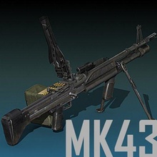 mk-43 mod 0 machine 3d model in gun 3dexport mk 43 m60 navy seal modern usa american army marines vietnam iraq war military automatic rifle 3d print model - Mito3D