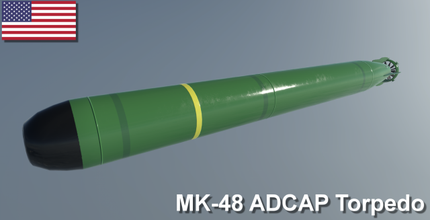 mk 48 adcap torpedo 3d modell projektile 3dexport schlachtschiff rakete turbine kreuzer fregatte zerstörer kreuzfahrt schiff krieg meer boot marine militär 3d print model - Mito3D