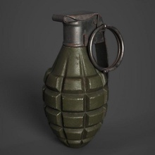 mk2 grenade free 3d model in projectiles 3dexport explosive frag mkii military hand munition ammunition war fragmentation anti-personnel fuse blast army fire explosion combat 3d print model - Mito3D