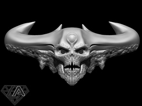 mk shinnok boss helmet 3d print model in game accessories 3dexport mortalkombat mask airsoft cosplay halloween skull demon mortal kombat warrior knight invader fighter 3d print model - Mito3D