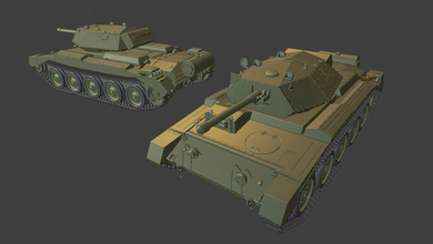 mk vi cruzado iii tanques 3d impressão modelo in veículo 3dexport guerra trovão uau modelos modelagem brinquedo panzer panzerkampfwagen 3d print model - Mito3D