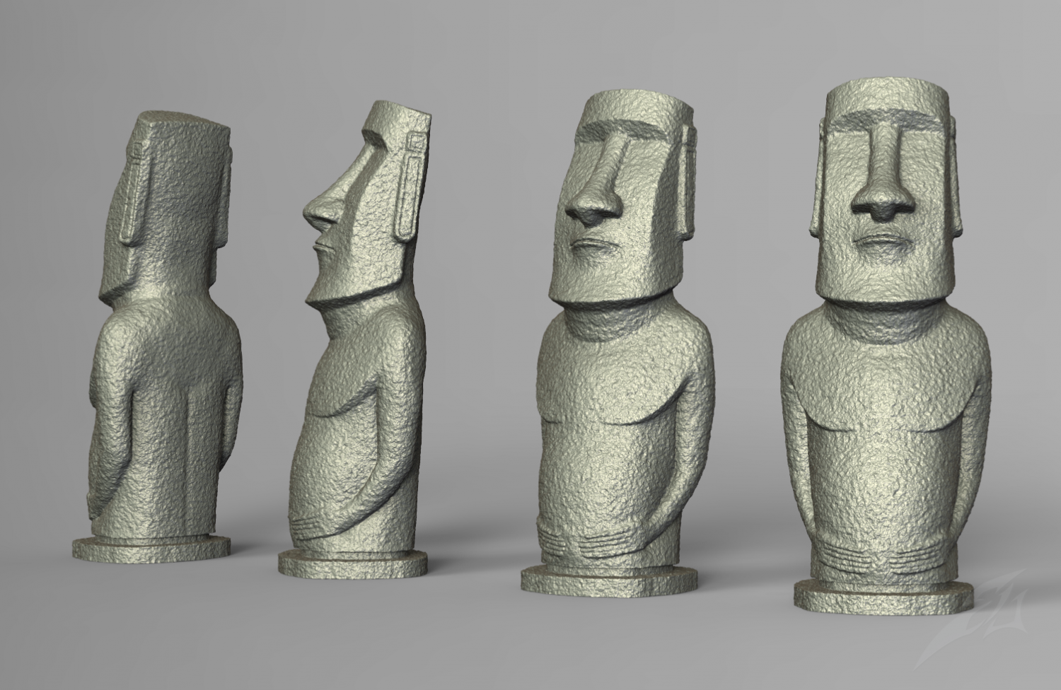 moai statua pasqua isola 3d stampa modello in scultura 3dexport deco antico miniature 3D print model - Mito3D