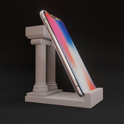 mobile phone stand 3d printable model print in accessories 3dexport android iphone house decor interior holder roman columns 3d print model - Mito3D