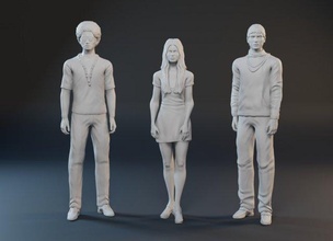 mod squad 1968 60s 70s series themodsquad people figure statue retro woman man criminal drama hippie police sculpture classic characters miniatures