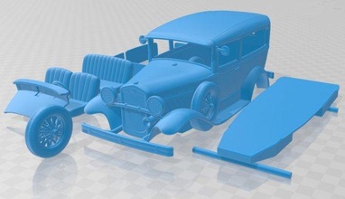 model a 1927 printable car 3d print in automotive 3dexport slot scalextric tamiya rc miniz hobby micro 3d print model - Mito3D