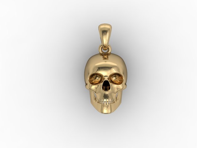modèle de crâne pendentif l'accessoire os la conception visage figure or joyau bijoux collier ornement pendentifs scul le d'argent squelette squl squll 3D print model - Mito3D