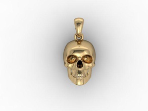 model skull pendant accessory bones design face figure gold jewel jewelry necklace ornament pendants scul scull silver skeleton squl squll 3d print model - Mito3D