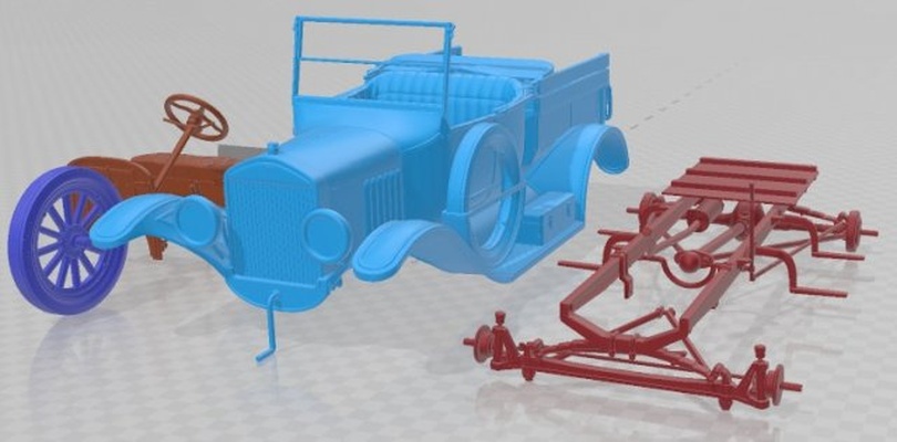 model t toplamak up 1923 yazdırılabilir araba 3d yazdır in otomotiv 3dexport yuva ölçülü tamiya rc miniz hobi mikro döküm 3d print model - Mito3D