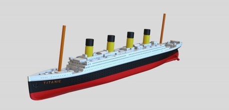 modell of titanic schiff 3d drucken fahrzeug 3dexport extruder photopolymer völlig fertig besteht teile ausarbeitung einzelheiten 3d print model - Mito3D