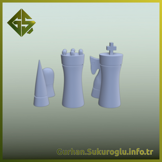 moderno xadrez conjunto borda jogos cavaleiro rainha brinquedos 3d print model - Mito3D