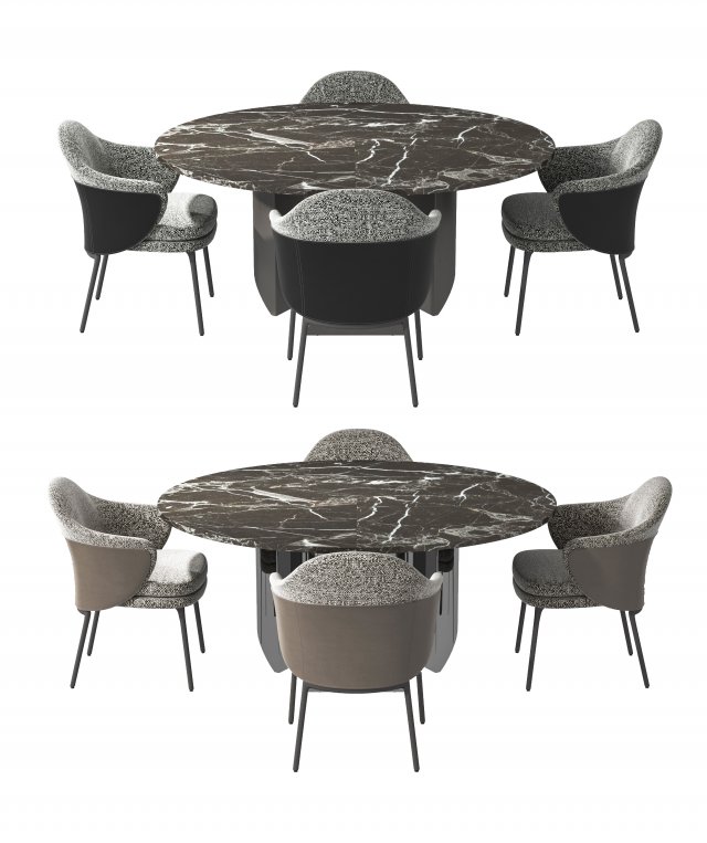 moderno comida mesa silla 3d modelo in cocina 3dexport 3D print model - Mito3D