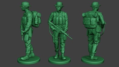 modern orman asker walk2 mjs1 3d yazdır model in figürinler 3dexport adam m4 subay karabina savaş hayatta kalmak askeri ordu vietnam bitki örtüsü diyoram kuvvetler kamuflaj amerika şirket pompalı tüfek 3d print model - Mito3D