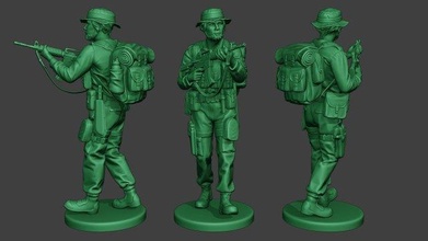 modern orman asker walk5 mjs1 3d yazdır model in figürinler 3dexport adam m4 subay karabina savaş hayatta kalmak askeri ordu vietnam bitki örtüsü diyoram kuvvetler kamuflaj amerika şirket pompalı tüfek 3d print model - Mito3D