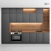 modern kitchen 06 oven sink hood equipment furniture microwave wood 3d print model - Mito3D