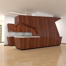 modern mutfak faliyet alani sahne max 2011 Ayarlamak Toplamak lavabo soba fırın ocak iç Odun ev gerçekçi tasarım buzdolabı dolaplar 3d paslanmaz çelik 3d print model - Mito3D