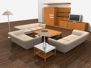 modern wohnzimmer 3d modell leben zimmer 3dexport möbel haushalt tv design lampe sofa tabelle sitz 3d print model - Mito3D