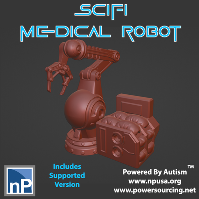 moderno maravilhas cyberpunk scifi médico robô livre 3d impressão modelo in jogos acessórios 3dexport terreno rpg tampo mesa guerra shadowrun 3d print model - Mito3D