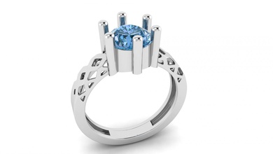 estilo moderno anel de princesa jóias platina rodada luxo ouro prata printable gem diamante elegante cnc 3dprintable bonito o engajamento amor casal banda 3d print model - Mito3D