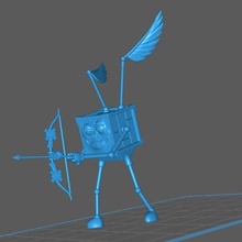 modron geniş blok geometrik savaşçı bedava 3d yazdır model in oyun aksesuarlar 3dexport dnd zindanlar ejderhalar küp uçan canavar yasa sipariş 3d print model - Mito3D