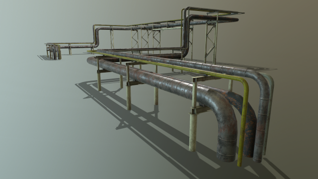 modular industrial pipeline 3d modelo in edifícios 3dexport óleo gasolina natural gás tubo bomba bombeamento estação válvula broca químico plantar pbr unidade irreal jogos líquido água 3D print model - Mito3D