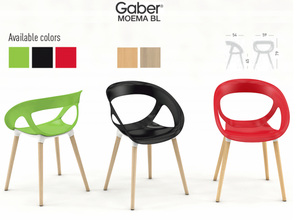 moema bl moemabl gaber chair wood technopolymere furnitur seat seating 3d print model - Mito3D