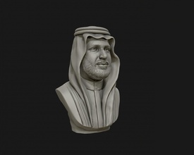 mohammad bin salman portrait sculpture model 3d print decor statue ancient figure marble bust award arab arabic prince art sculptures 3d print model - Mito3D