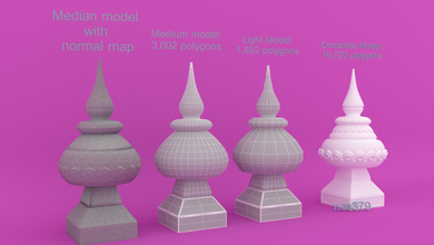 mojo 3d print model in sculpture 3dexport pattern ornament texture simple 3d print model - Mito3D