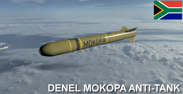 mokopa anti-tank missile bomb python target explosive tank rocket tomahawk cruise ordnance patriot guided brimstone vympel denel zt scud military 3D print model - Mito3D