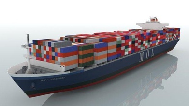 mol Komfort Schiff Container versunken Meer Versand Sturm 3d print model - Mito3D