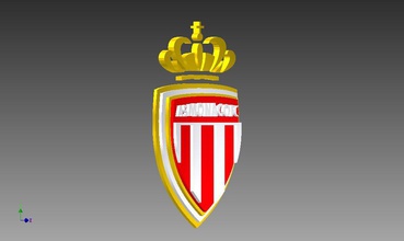 monaco fc badge logo - league one football club champion europe badge logo